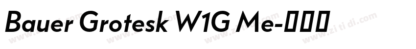 Bauer Grotesk W1G Me字体转换